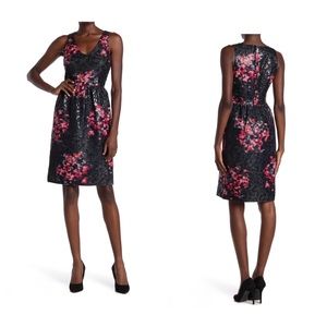 TrinaTurk sequins embellished floral lattice dress